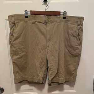 The Foundry Supply Co Tan Flat Front Shorts